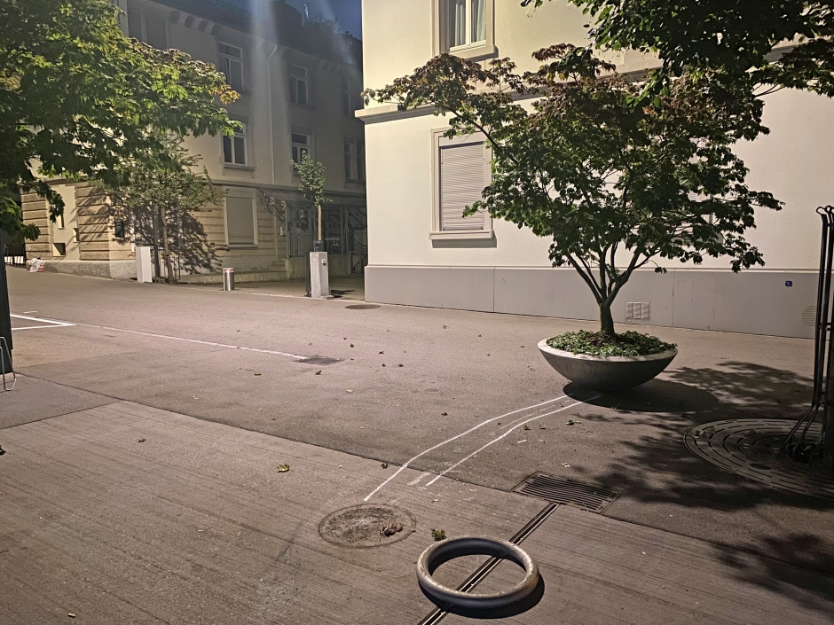 verschobener Blumentopf